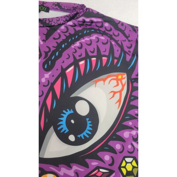 Dolls Kill Club Exx Neon Nightmares Oversized Graphic Tee Shirt Size Small - Picture 12 of 12